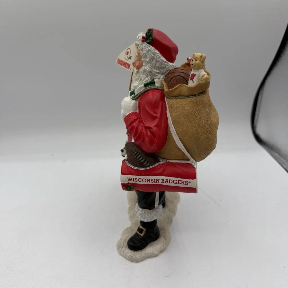 Danbury‎ Mint Wisconsin Badgers Santa Figurine Bucky Badger Christmas 8.5